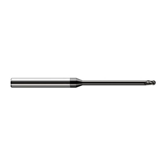 Harvey Tool 49225-C4 | 0.0250" Diameter x 0.0370" LOC x 1/8" Shank x 2-1/2" OAL Amorphous Diamond Coated Carbide Miniature Ball Deburring End Mill