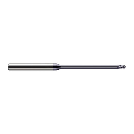 Harvey Tool 970730-C3 | 0.0300" Diameter x 0.0450" LOC x 1/8" Shank x 2-1/2" OAL AlTiN Coated Carbide Miniature Ball Deburring End Mill