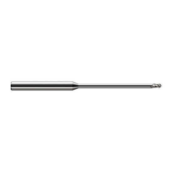 Harvey Tool 970730 | 0.0300" Diameter x 0.0450" LOC x 1/8" Shank x 2-1/2" OAL Uncoated Carbide Miniature Ball Deburring End Mill