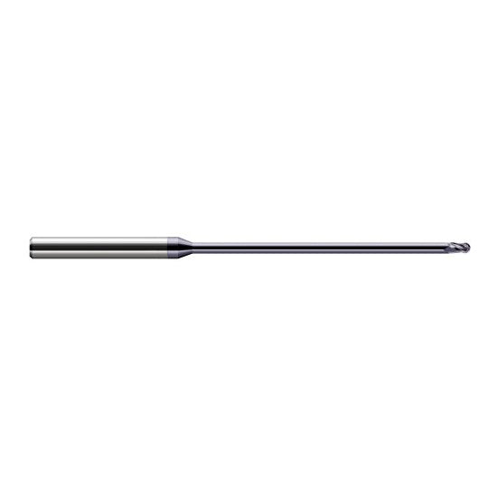 Harvey Tool 40193-C3 | 3/32" Diameter x 0.1390" LOC x 1/8" Shank x 4" OAL AlTiN Coated Carbide Miniature Ball Deburring End Mill