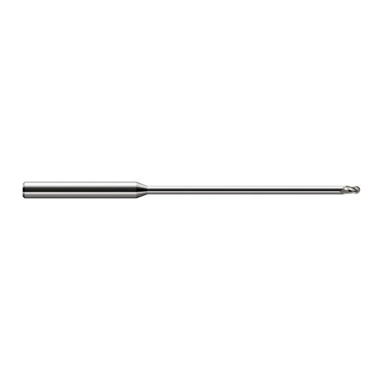Harvey Tool 40120 | 0.0200" Diameter x 0.0300" LOC x 1/8" Shank x 2-1/2" OAL Uncoated Carbide Miniature Ball Deburring End Mill