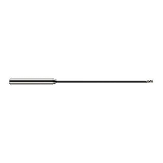 Harvey Tool 922762 | 1/16" Diameter x 0.0930" LOC x 1/8" Shank x 3" OAL Uncoated Carbide Miniature Ball Deburring End Mill