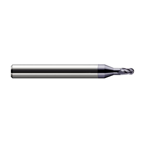 Harvey Tool 47950-C3 | 0.0500" Diameter x 0.0750" LOC x 1/8" Shank x 2-1/2" OAL AlTiN Coated Carbide Miniature Ball Deburring End Mill