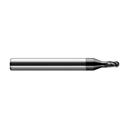 Harvey Tool 47962-C4 | 1/16" Diameter x 0.0930" LOC x 1/8" Shank x 2-1/2" OAL Amorphous Diamond Coated Carbide Miniature Ball Deburring End Mill