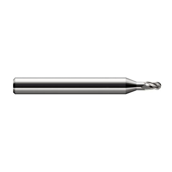 Harvey Tool 47925 | 0.0250" Diameter x 0.0370" LOC x 1/8" Shank x 2-1/2" OAL Uncoated Carbide Miniature Ball Deburring End Mill