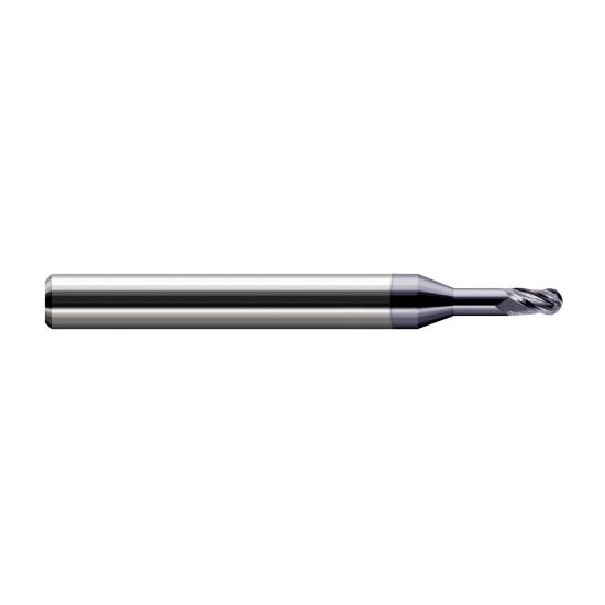 Harvey Tool 844415-C3 | 1/64" Diameter x 0.0230" LOC x 1/8" Shank x 2-1/2" OAL AlTiN Coated Carbide Miniature Ball Deburring End Mill