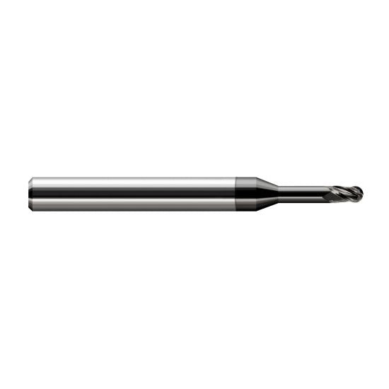 Harvey Tool 33425-C4 | 0.0250" Diameter x 0.0370" LOC x 1/8" Shank x 2-1/2" OAL Amorphous Diamond Coated Carbide Miniature Ball Deburring End Mill