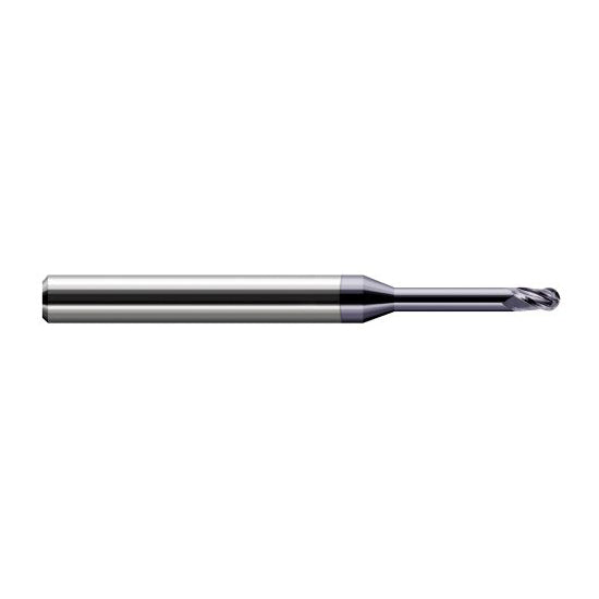 Harvey Tool 868308-C3 | 1/8" Diameter x 0.1870" LOC x 1/8" Shank x 2-1/2" OAL AlTiN Coated Carbide Miniature Ball Deburring End Mill