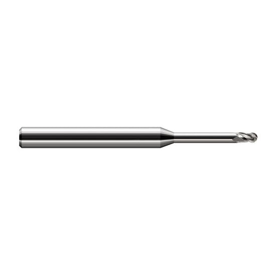 Harvey Tool 34260 | 0.0600" Diameter x 0.0900" LOC x 1/8" Shank x 2-1/2" OAL Uncoated Carbide Miniature Ball Deburring End Mill