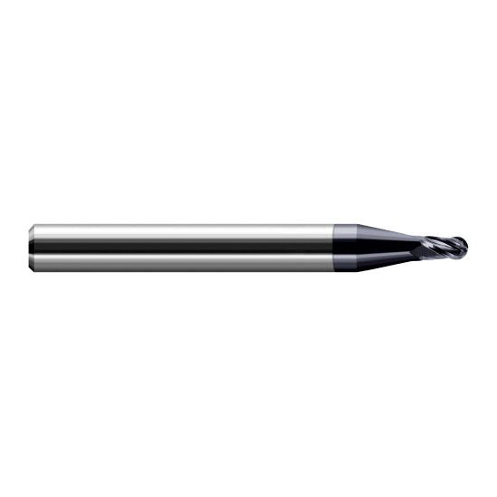 Harvey Tool 823425-C3 | 0.0250" Diameter x 0.0370" LOC x 1/8" Shank x 1-1/2" OAL AlTiN Coated Carbide Miniature Ball Deburring End Mill