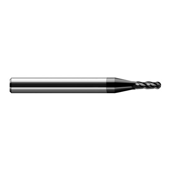 Harvey Tool 74355-C4 | 0.0550" Diameter x 0.1650" LOC x 1/8" Shank x 1-1/2" OAL Amorphous Diamond Coated Carbide Miniature Ball Deburring End Mill