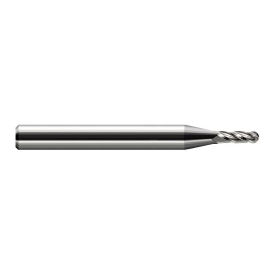 Harvey Tool 835910 | 0.0100" Diameter x 0.0300" LOC x 1/8" Shank x 1-1/2" OAL Uncoated Carbide Miniature Ball Deburring End Mill
