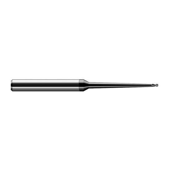 Harvey Tool 24878-C4 | 5/64" Diameter x 0.1180" LOC x 1/4" Shank x 4" OAL Amorphous Diamond Coated Carbide Miniature Ball Deburring End Mill