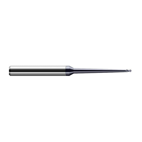 Harvey Tool 18878-C6 | 5/64" Diameter x 0.1180" LOC x 1/4" Shank x 4" OAL AlTiN Nano Coated Carbide Miniature Ball Deburring End Mill