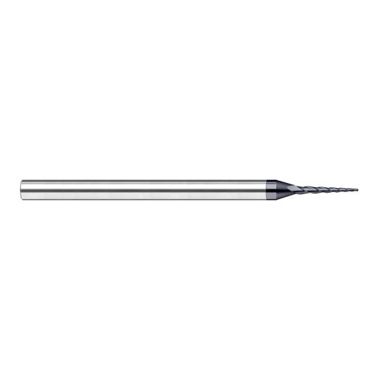 Harvey Tool 34415-C6 | 7 Degree Taper Angle per Side 1/64" Tip Diameter x 0.1500" LOC 3FL Ball End AlTiN Nano Coated Carbide Tapered End Mill