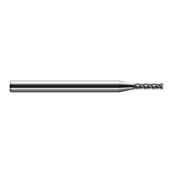 Harvey Tool 932405 | 3/16" Diameter x 3/16" Shank x 1" LOC x 3" OAL 0.0050" Radius Uncoated Carbide Corner Radius End Mill