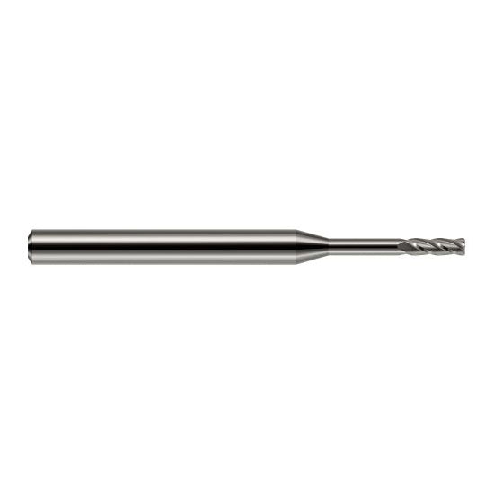 Harvey Tool 866578 | 5/64" Diameter x 1/8" Shank x 15/64" LOC x 2" OAL 0.0100" Radius Uncoated Carbide Corner Radius End Mill