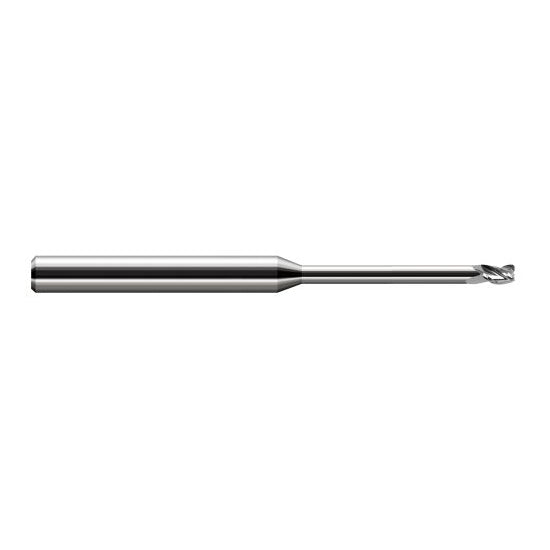 Harvey Tool 923262 | 1/16" Diameter x 1/8" Shank x 3/32" LOC x 2-1/2" OAL 0.0200" Radius Uncoated Carbide Corner Radius End Mill