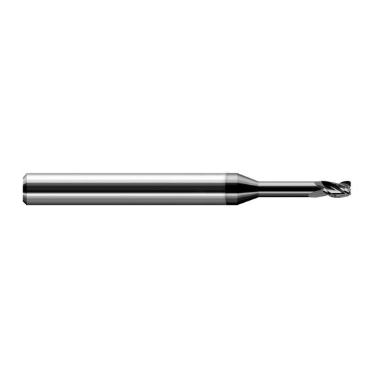 Harvey Tool 37131-C4 | 1/32" Diameter x 1/8" Shank x  LOC x 2-1/2" OAL 0.0050" Radius Amorphous Diamond Coated Carbide Corner Radius End Mill