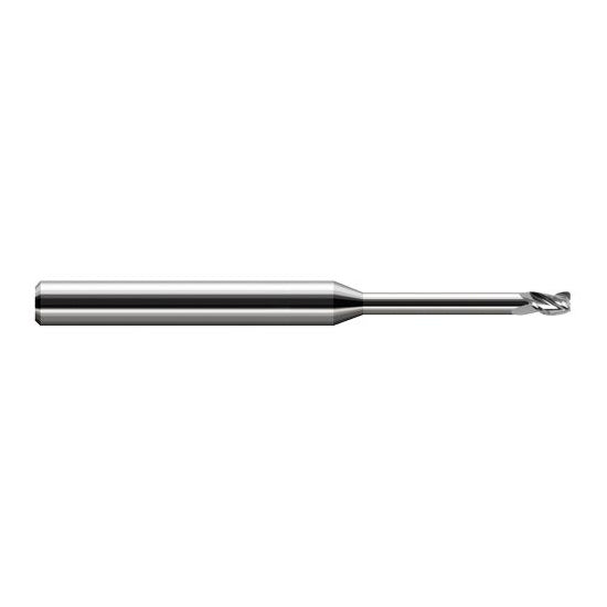 Harvey Tool 909362 | 1/16" Diameter x 1/8" Shank x 3/32" LOC x 2-1/2" OAL 0.0080" Radius Uncoated Carbide Corner Radius End Mill
