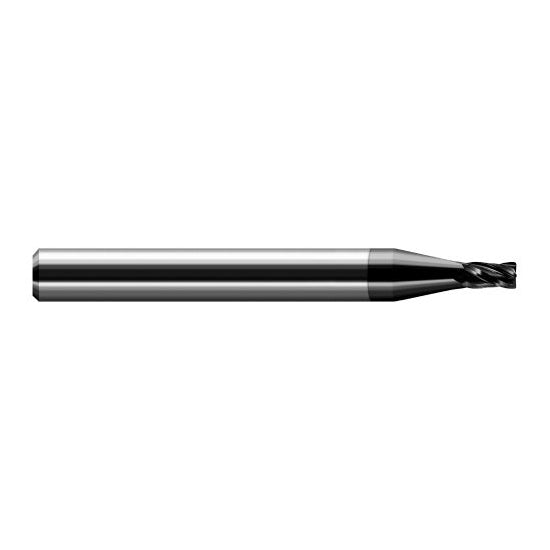 Harvey Tool 74530-C4 | 1/2" Diameter x 1/2" Shank x 1" LOC x 3" OAL 0.0300" Radius Amorphous Diamond Coated Carbide Corner Radius End Mill