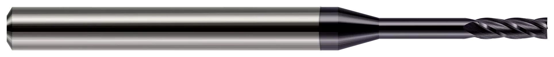 Photograph of a Harvey Tool 896862 | 0.0620" (1/16) Cutter DIA x 0.1860" Length of Cut x 0.4370" (7/16) Reach Carbide Square End Mill, 4 Flutes