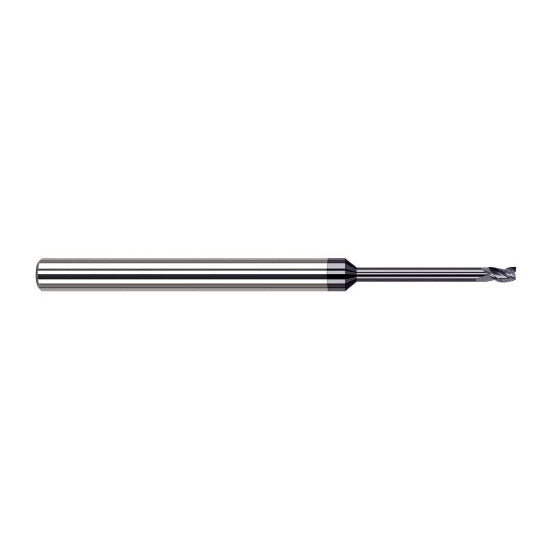 Harvey Tool 982135-C3 | 0.0350" Diameter x 1/8" Shank x  LOC x 2-1/2" OAL 3FL AlTiN Coated Carbide Square End Mill