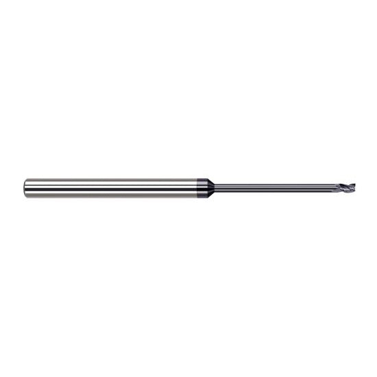 Harvey Tool 48925-C3 | 0.0250" Diameter x 1/8" Shank x  LOC x 2-1/2" OAL 3FL AlTiN Coated Carbide Square End Mill