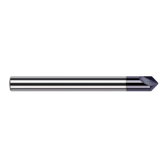 Harvey Tool 961915-C3 | 30 Degree Point Angle 1/8" Shank x 0.2046" LOC x 1-1/2" OAL AlTiN Coated Solid Carbide Radius Point Engraving Cutter
