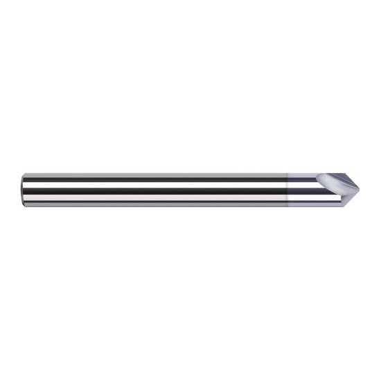 Harvey Tool 847115-C8 | 30 Degree Point Angle 1/8" Shank x 0.2190" LOC x 1-1/2" OAL TiB2 Coated Solid Carbide Radius Point Engraving Cutter