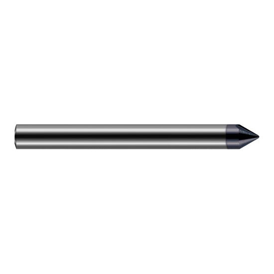 Harvey Tool 837508-C6 | 40 Degree Point Angle 1/8" Shank x 0.1620" LOC x 1-1/2" OAL AlTiN Nano Coated Solid Carbide Radius Point Engraving Cutter