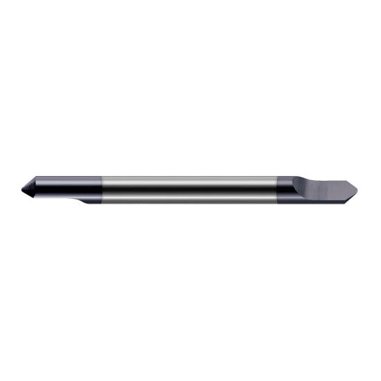 Harvey Tool 828208-C3 | 60 Degree Point Angle 1/8" Shank x 0.1030" LOC x 2" OAL AlTiN Coated Solid Carbide Radius Point Engraving Cutter