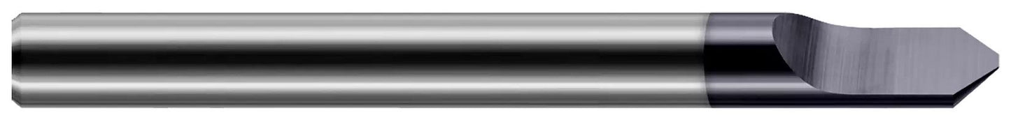 Photograph of a Harvey Tool 793055 | 0.1250" (1/8) Shank DIA x 0.0250" Flat x 60Â° included Carbide Tipped Engraver, 1 Flute