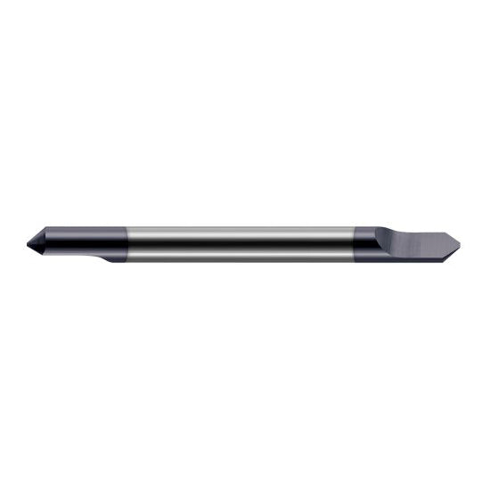Harvey Tool 818208-C3 | 1/8" Diameter x 1/8" Shank x 0.0600" LOC x 2" OAL AlTiN Coated Solid Carbide Double End Tipped Off Engraving Cutter