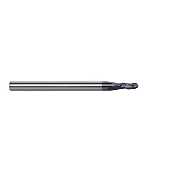 Harvey Tool 944250-C6 | 0.0500" Diameter x 1/8" Shank x 0.0750" LOC x 1-1/2" OAL 3FL AlTiN Nano Coated Carbide Ball End Mill