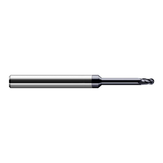 Harvey Tool 56147-C6 | 3/64" Diameter x 1/8" Shank x 0.0700" LOC x 2-1/2" OAL 4FL AlTiN Nano Coated Carbide Ball End Mill