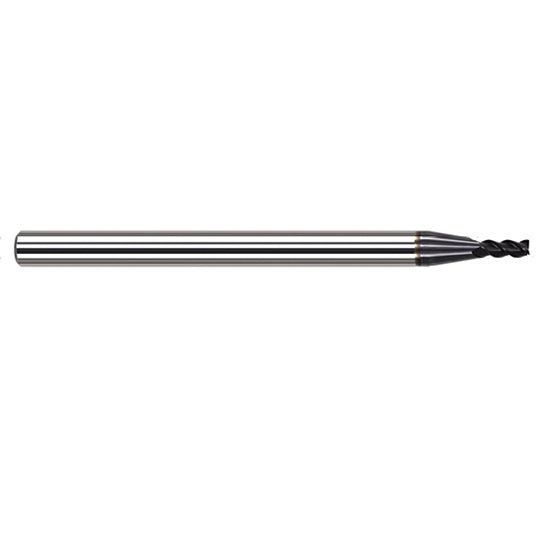 Harvey Tool 931808-C6 | 1/8" Diameter x 1/8" Shank x 3/16" LOC x 1-1/2" OAL 0.0200" Radius AlTiN Nano Coated Carbide Corner Radius & Corner Chamfer End Mil