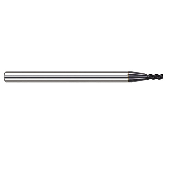 Harvey Tool 53708-C6 | 1/8" Diameter x 1/8" Shank x 5/8" LOC x 2-1/2" OAL 1/64" Radius AlTiN Nano Coated Carbide Corner Radius & Corner Chamfer End Mil