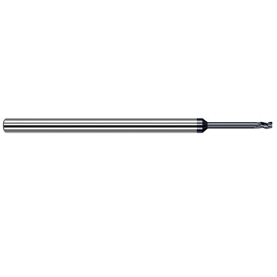 Harvey Tool 915393-C6 | 3/32" Diameter x 1/8" Shank x 9/64" LOC x 2-1/2" OAL  Radius AlTiN Nano Coated Carbide Corner Radius & Corner Chamfer End Mil