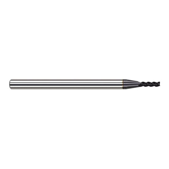 Harvey Tool 967100-C6 | 0.1000" Diameter x 1/8" Shank x 0.3000" LOC x 1-1/2" OAL 3FL AlTiN Nano Coated Carbide Single End Mill for Exotic Alloys