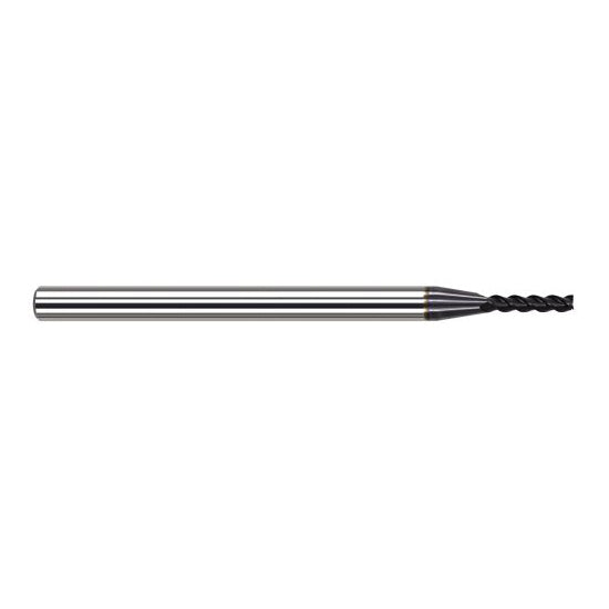 Harvey Tool 990747-C6 | 3/64" Diameter x 1/8" Shank x 1/4" LOC x 1-1/2" OAL 3FL AlTiN Nano Coated Carbide Single End Mill for Exotic Alloys