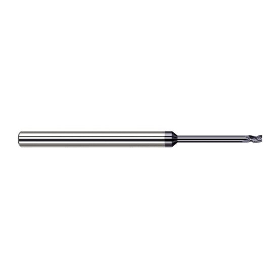 Harvey Tool 935747-C6 | 3/64" Diameter x 1/8" Shank x 0.0710" LOC x 2-1/2" OAL 3FL AlTiN Nano Coated Carbide Single End Mill for Exotic Alloys