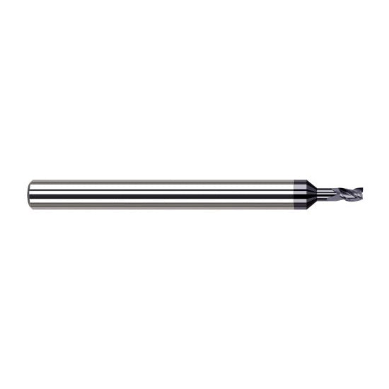 Harvey Tool 940593-C6 | 3/32" Diameter x 1/8" Shank x 9/64" LOC x 1-1/2" OAL 3FL AlTiN Nano Coated Carbide Single End Mill for Exotic Alloys