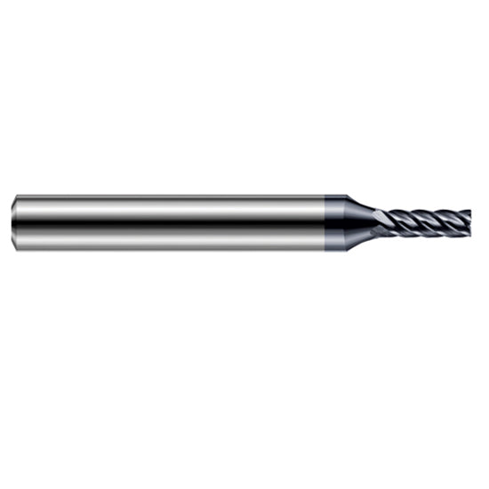 Harvey Tool 852162-C6 | 1/16" Diameter x 1/4" Shank x 0.1860" LOC x 2-1/2" OAL 0.0100" Radius AlTiN Nano Coated Carbide Corner Radius & Corner Chamfer End Mil