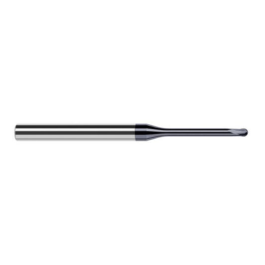 Harvey Tool 919131-C6 | 1/32" Diameter x 1/4" Shank x 0.0250" LOC x 2-1/2" OAL 2FL AlTiN Nano Coated Carbide Ball End Mill
