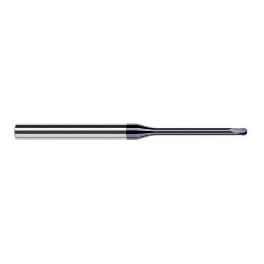 Harvey Tool 33831-C6 | 1/32" Diameter x 1/4" Shank x 0.0250" LOC x 2-1/2" OAL 2FL AlTiN Nano Coated Carbide Ball End Mill