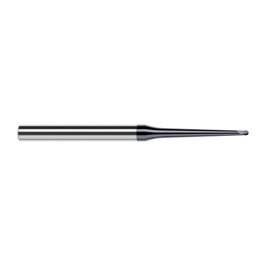 Harvey Tool 998739-C6 | 3/32" Diameter x 1/4" Shank x 0.0740" LOC x 2-1/2" OAL 2FL AlTiN Nano Coated Carbide Ball End Mill