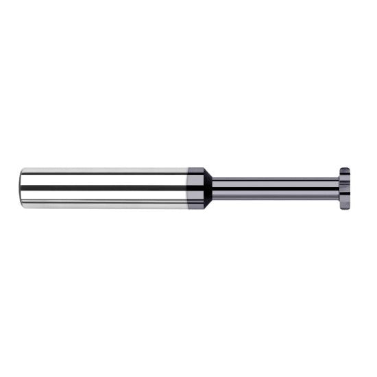 Harvey Tool 916631-C3 | 1/4" Diameter x 1/32" Width x 1/4" Shank 0.0050" Corner Radus AlTiN Coated Solid Carbide Straight Tooth Keyseat Cutter