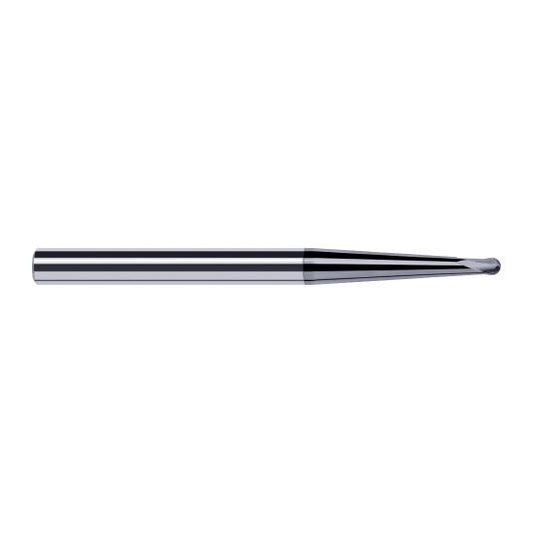 Harvey Tool 36922-C6 | 3/64" Diameter x 3/16" Shank x 0.0380" LOC x 2-1/2" OAL 2FL AlTiN Nano Coated Carbide Ball End Mill