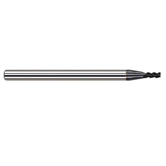 Harvey Tool 52710-C3 | 5/32" Diameter x 3/16" Shank x 0.2350" LOC x 2" OAL 1/64" Radius 4FL AlTiN Coated Carbide Corner Radius & Corner Chamfer End Mill for Medium Alloy Steels